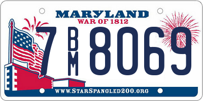 MD license plate 7BM8069
