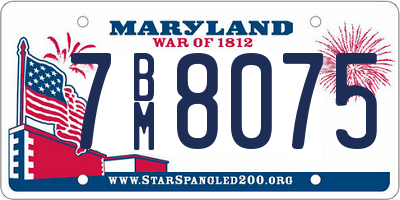 MD license plate 7BM8075