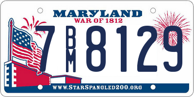 MD license plate 7BM8129