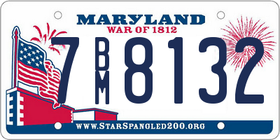 MD license plate 7BM8132