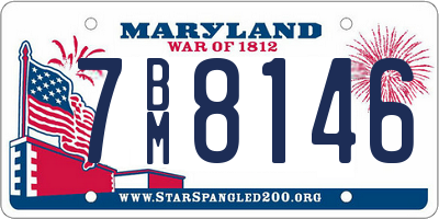 MD license plate 7BM8146