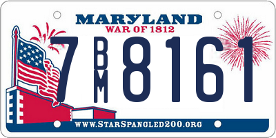 MD license plate 7BM8161