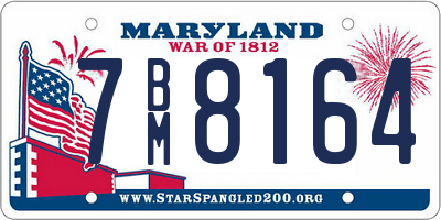 MD license plate 7BM8164