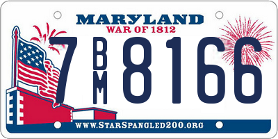 MD license plate 7BM8166