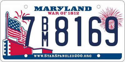 MD license plate 7BM8169