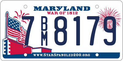 MD license plate 7BM8179