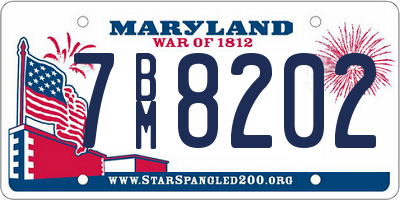 MD license plate 7BM8202