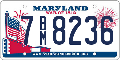 MD license plate 7BM8236