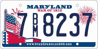 MD license plate 7BM8237