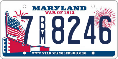 MD license plate 7BM8246