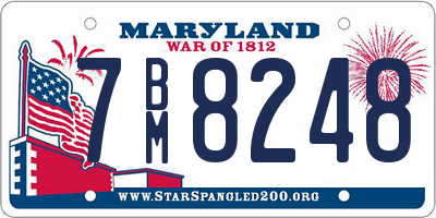 MD license plate 7BM8248