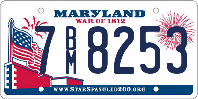 MD license plate 7BM8253