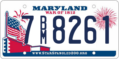 MD license plate 7BM8261