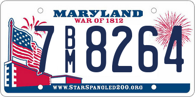 MD license plate 7BM8264