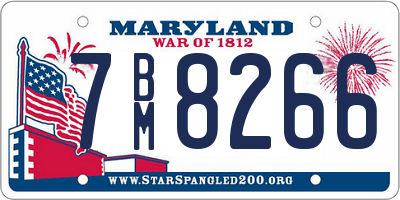 MD license plate 7BM8266