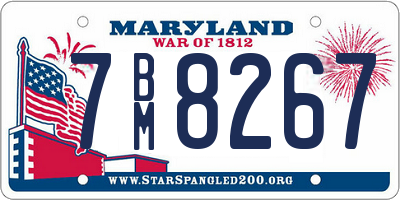 MD license plate 7BM8267