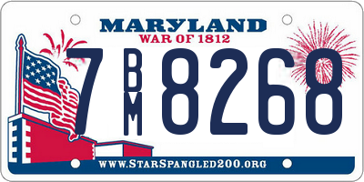 MD license plate 7BM8268