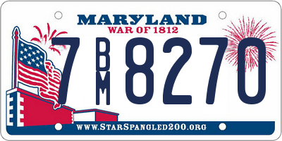 MD license plate 7BM8270