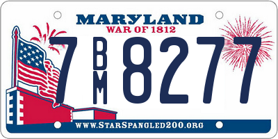 MD license plate 7BM8277