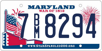 MD license plate 7BM8294