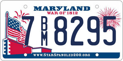 MD license plate 7BM8295