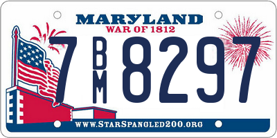 MD license plate 7BM8297