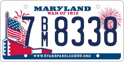 MD license plate 7BM8338