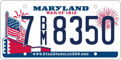 MD license plate 7BM8350