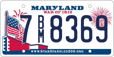 MD license plate 7BM8369