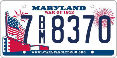 MD license plate 7BM8370