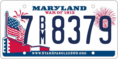 MD license plate 7BM8379