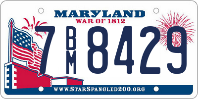 MD license plate 7BM8429