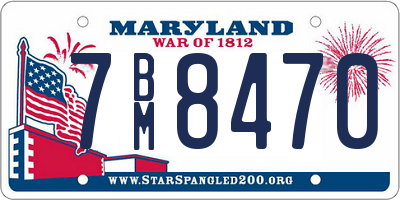 MD license plate 7BM8470