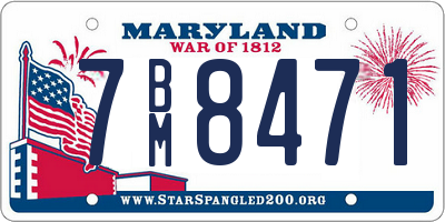 MD license plate 7BM8471