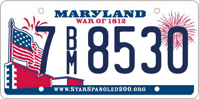 MD license plate 7BM8530