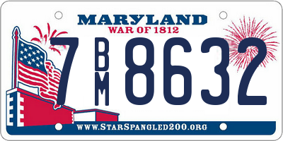 MD license plate 7BM8632