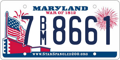 MD license plate 7BM8661