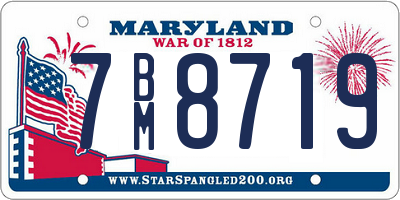 MD license plate 7BM8719