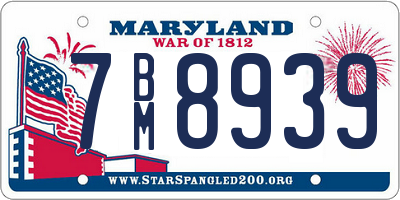 MD license plate 7BM8939