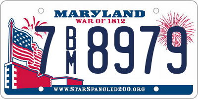 MD license plate 7BM8979