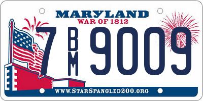 MD license plate 7BM9009