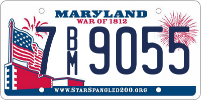 MD license plate 7BM9055