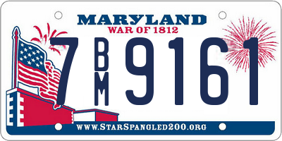 MD license plate 7BM9161
