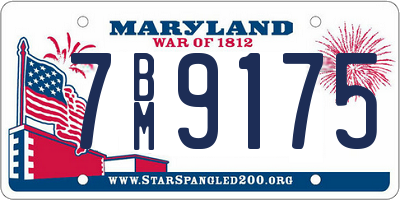 MD license plate 7BM9175