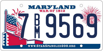 MD license plate 7BM9569