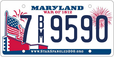 MD license plate 7BM9590