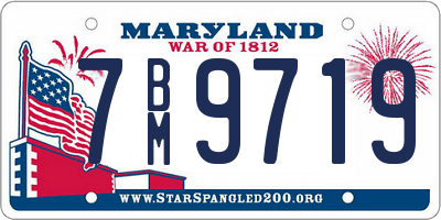 MD license plate 7BM9719