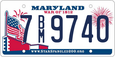 MD license plate 7BM9740