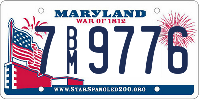 MD license plate 7BM9776