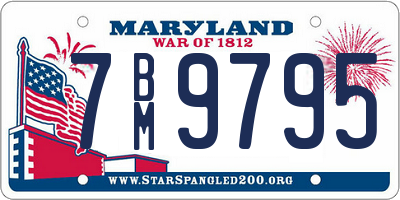 MD license plate 7BM9795